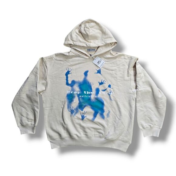 NEW Aelfric Eden Hoodie Mens Cream Pullover Pray The Lord Sz L Shirts
